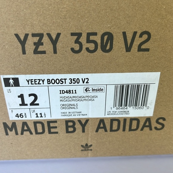 Yeezy Boost 350 V2 MX Adidas in Dark Salt Primeknit Size 12 NWT - Picture 14 of 16